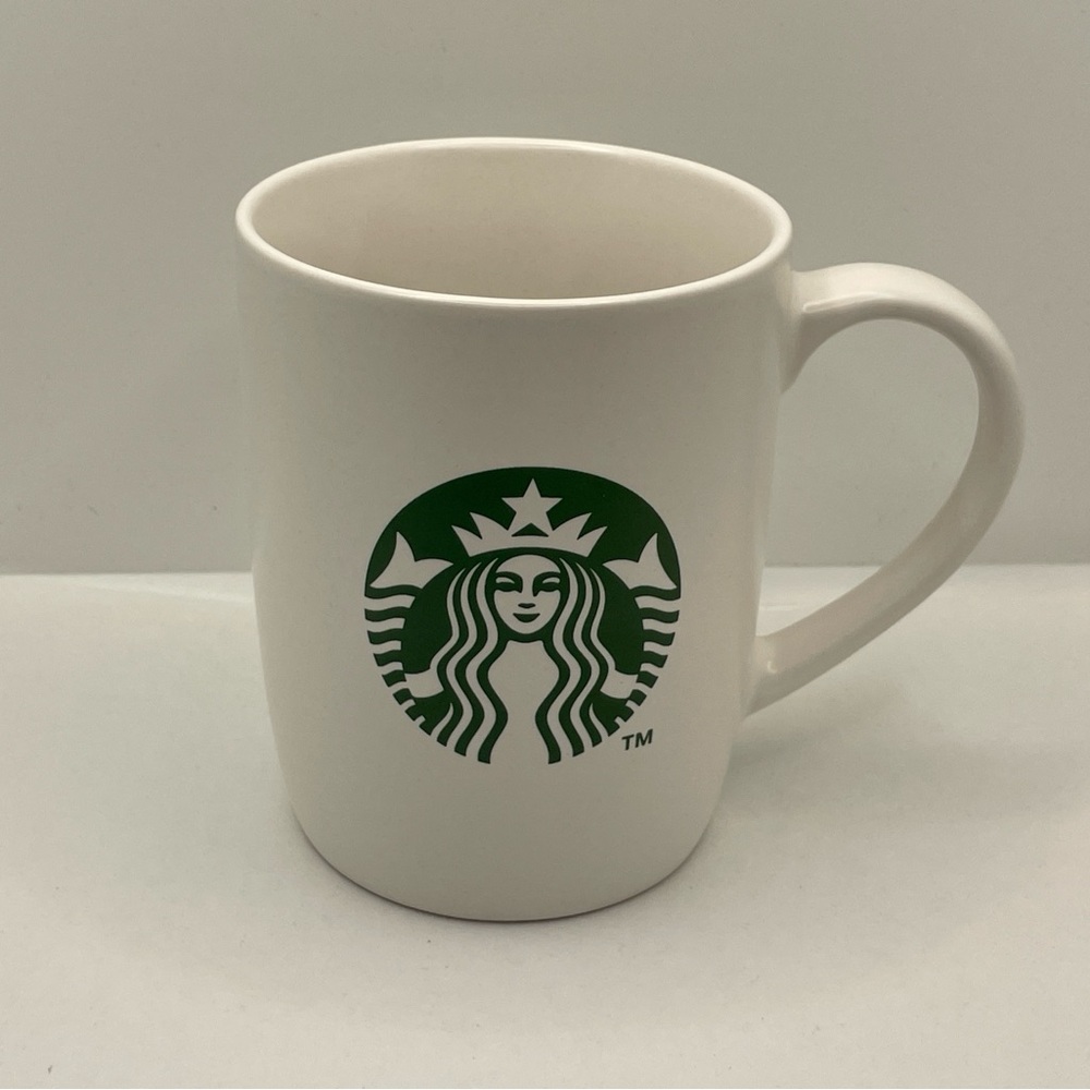 Starbucks 2011 Ceramic Coffee Mug - 8oz. White with Green Siren Logo